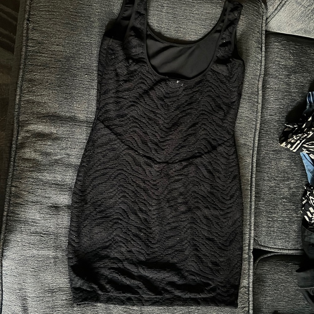 Black midi dress